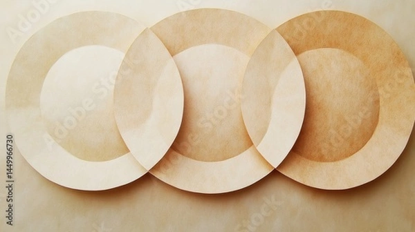 Fototapeta overlapping circles abstract art background