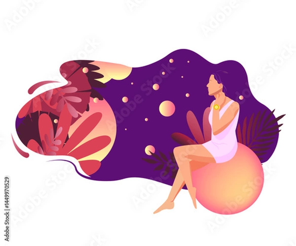 Fototapeta web page design templates for beauty, spa, wellness, natural products, cosmetics, body care. Modern vector illustration concepts for website and mobile website development.