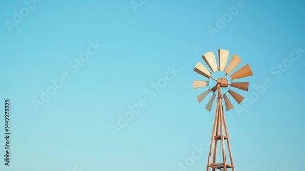 Obraz windmill under a clear blue sky
