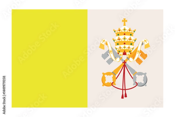 Fototapeta Papal Coat of Arms Keys of Heaven Vatican Flag Symbol Identity Icon
