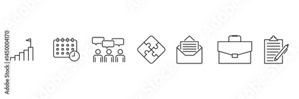 Fototapeta Set of communication icon collection. Dialogue, conversation or chatting related symbol. Vector Illustration.