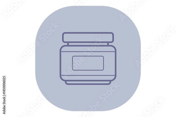 Obraz Simple line art representation of beauty product container displayed on soft-colored background. Ideal for beauty brand concepts or product designs