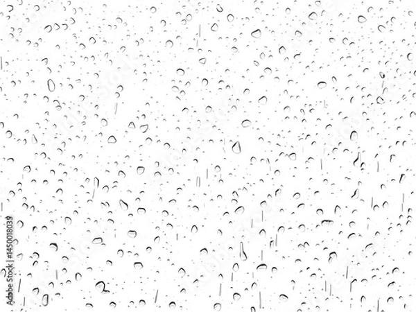 Fototapeta Abstract Water Droplets on a transparent background Seamless Texture 