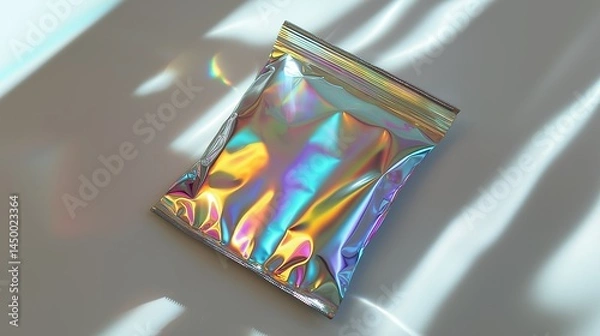Obraz zip package metallic mockup, snacks, nuts, healthy food