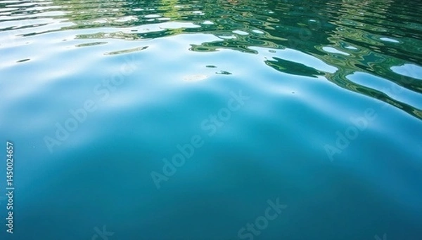 Fototapeta Calm lake surface, ripples forming geometric shapes, abstract pattern, design texture, ripple texture