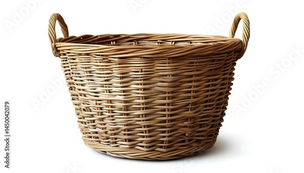 Fototapeta A laundry basket with isolated on white background