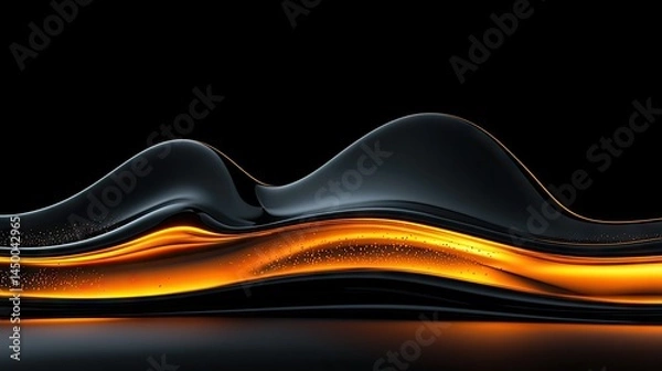 Fototapeta Abstract design with flowing, liquid forms.