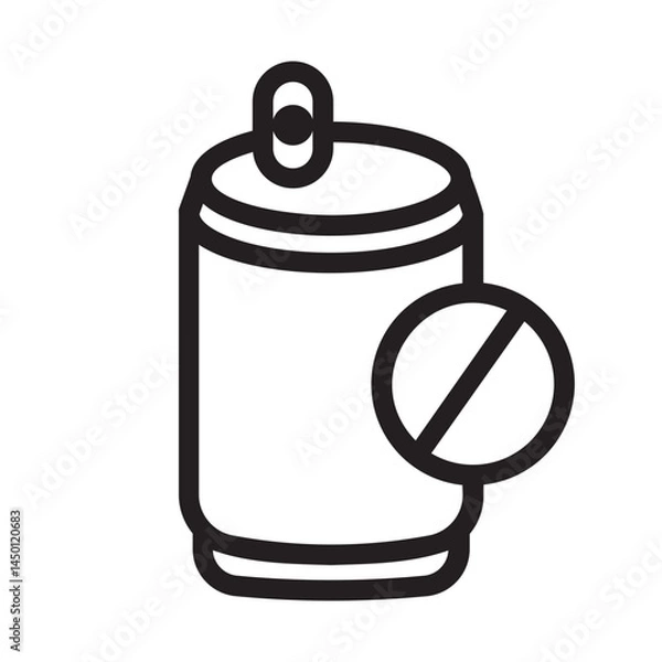 Fototapeta Forbidden line icon