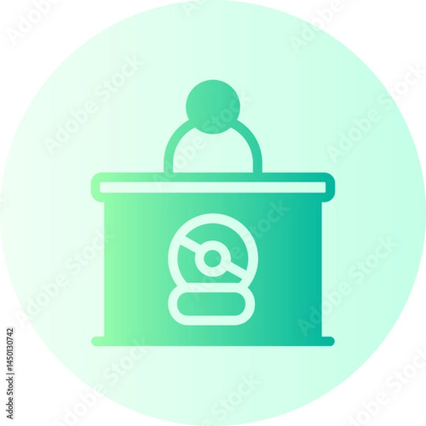 Fototapeta Recepcionist  gradient icon