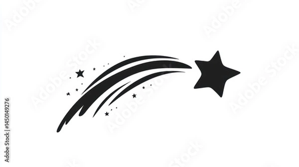 Fototapeta Shooting Star Graphic Design, Simple Vector Illustration