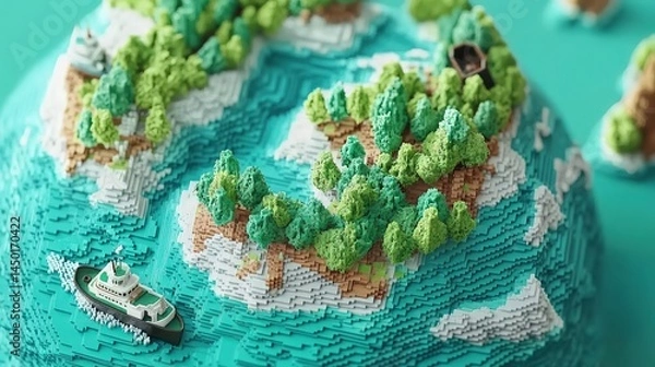 Obraz Celebrate World Earth Day with Our Interactive 3D Earth Model - Explore, Educate, and Embrace Sustainability
