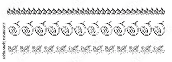 Obraz Set Hand drawn ornamental element