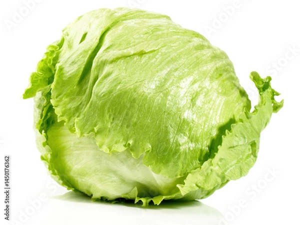 Obraz Fresh Iceberg Salad isolated on white Background