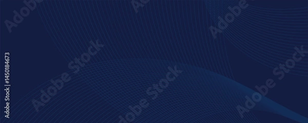 Obraz Elegant abstract background featuring a dark blue gradient with fine geometric line patterns