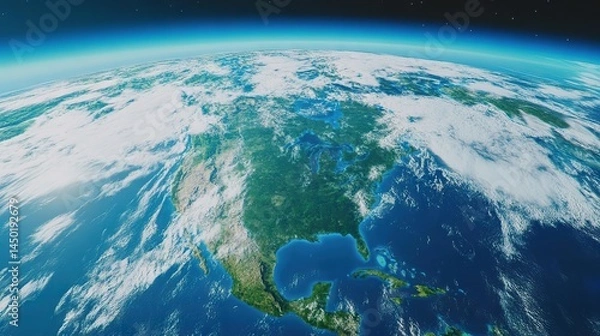 Obraz Celebrate World Earth Day with Our Interactive 3D Earth Model - Explore, Educate, and Embrace Sustainability

