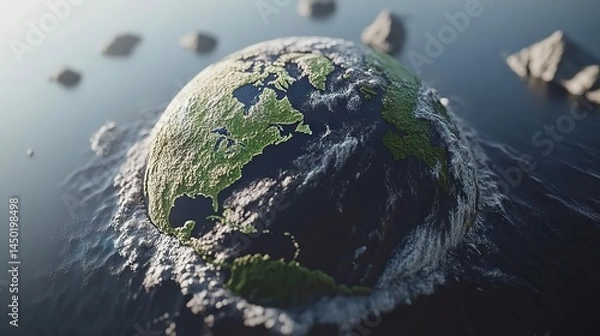 Obraz Celebrate World Earth Day with Our Interactive 3D Earth Model - Explore, Educate, and Embrace Sustainability
