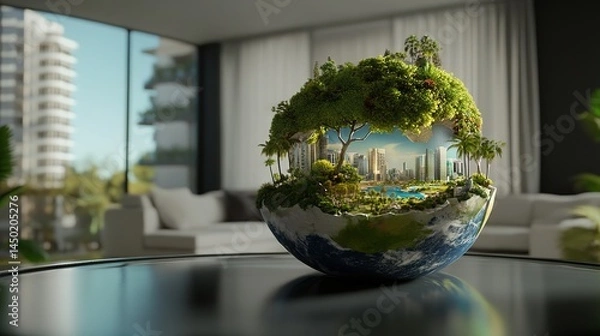 Obraz Celebrate World Earth Day with Our Interactive 3D Earth Model - Explore, Educate, and Embrace Sustainability
