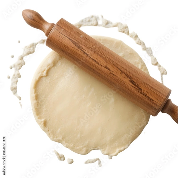 Obraz Rolling Pin with Dough 