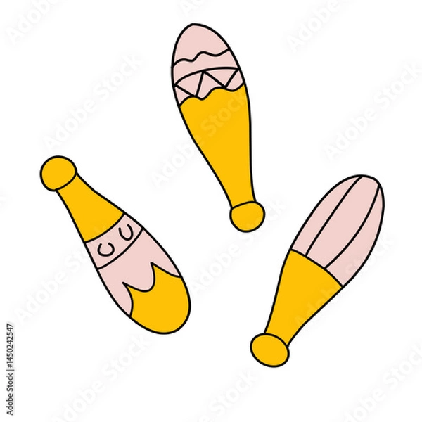 Obraz colored maracas vector illustration