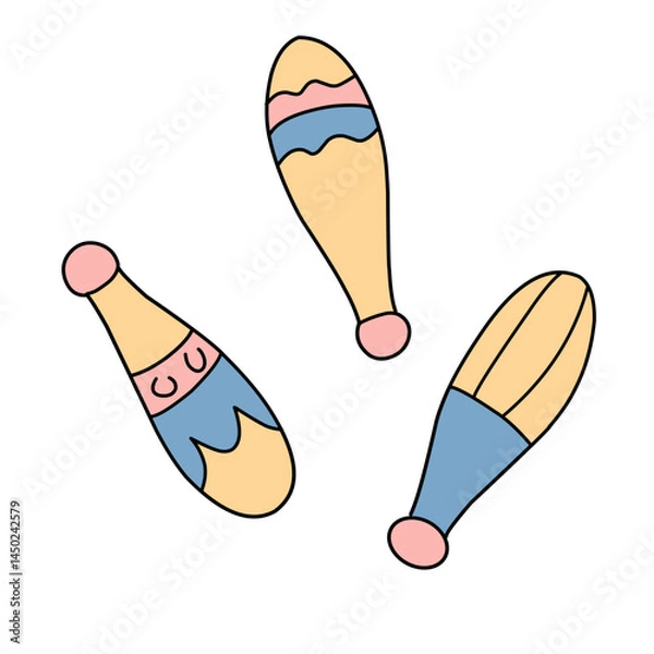Obraz colored maracas vector illustration