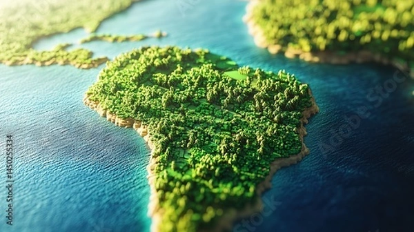 Obraz Celebrate World Earth Day with Our Interactive 3D Earth Model - Explore, Educate, and Embrace Sustainability
