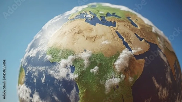 Obraz Celebrate World Earth Day with Our Interactive 3D Earth Model - Explore, Educate, and Embrace Sustainability

