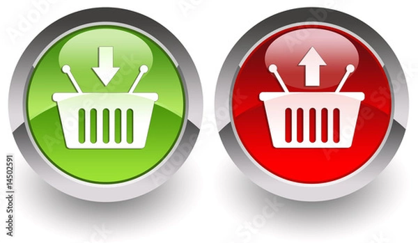 Fototapeta E-commerce glossy buttons