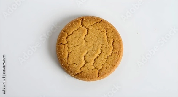 Fototapeta  Round Ginger Biscuit on White background 