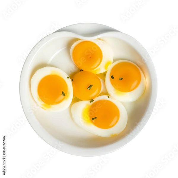 Fototapeta fried egg isolated on transparent background 