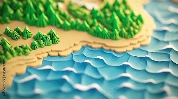Obraz Celebrate World Earth Day with Our Interactive 3D Earth Model - Explore, Educate, and Embrace Sustainability
