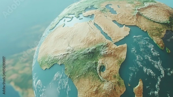 Obraz Celebrate World Earth Day with Our Interactive 3D Earth Model - Explore, Educate, and Embrace Sustainability
