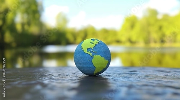 Obraz Celebrate World Earth Day with Our Interactive 3D Earth Model - Explore, Educate, and Embrace Sustainability
