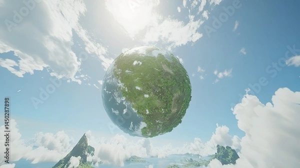 Obraz Celebrate World Earth Day with Our Interactive 3D Earth Model - Explore, Educate, and Embrace Sustainability
