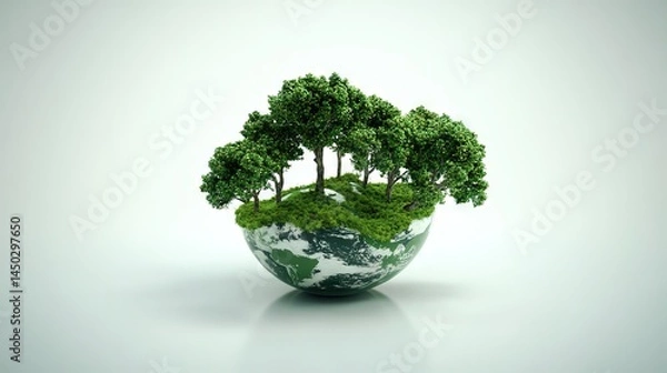 Obraz Celebrate World Earth Day with Our Interactive 3D Earth Model - Explore, Educate, and Embrace Sustainability
