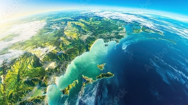 Obraz Celebrate World Earth Day with Our Interactive 3D Earth Model - Explore, Educate, and Embrace Sustainability

