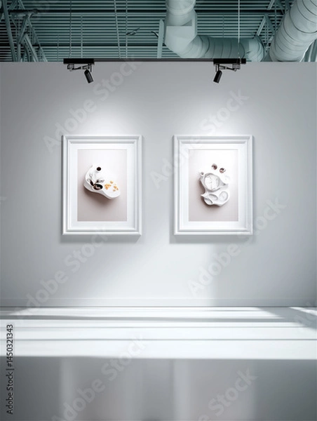 Fototapeta 展示された２点の額縁