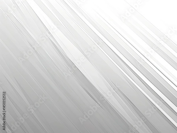 Obraz Abstract geometric background featuring intersecting diagonal bands and lines in white and shades of grey, creating a dynamic layered effect.