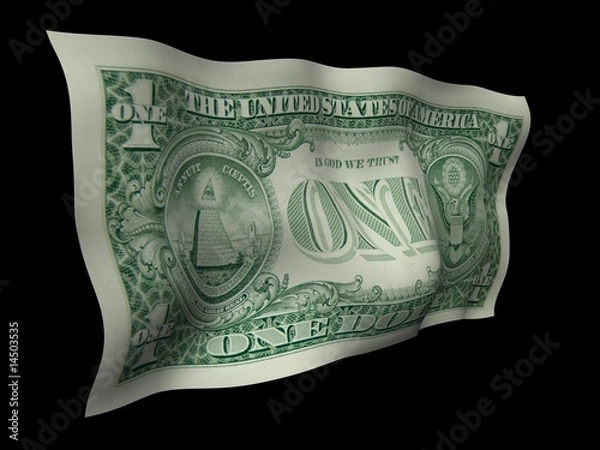 Obraz Wind blown dollar.