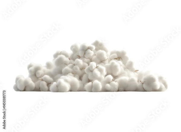 Obraz tacked Cotton Balls on Gradient Background