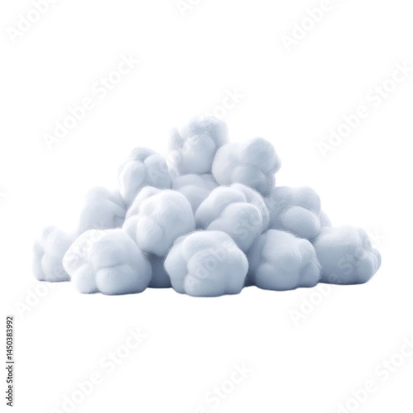 Obraz Stacked Cotton Balls on Gradient Background