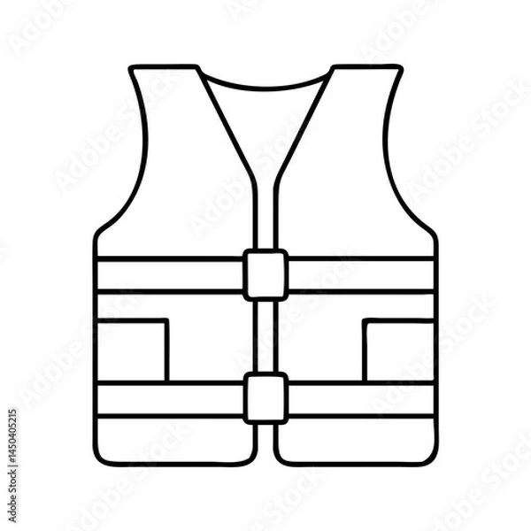 Obraz life jacket icon, life jacket line art - simple line art of life jacket, perfect for life jacket logos and icons
