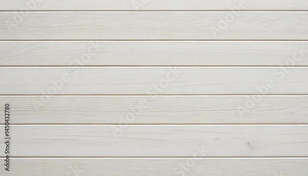 Fototapeta Elegant white painted wooden planks background with subtle wood grain texture.