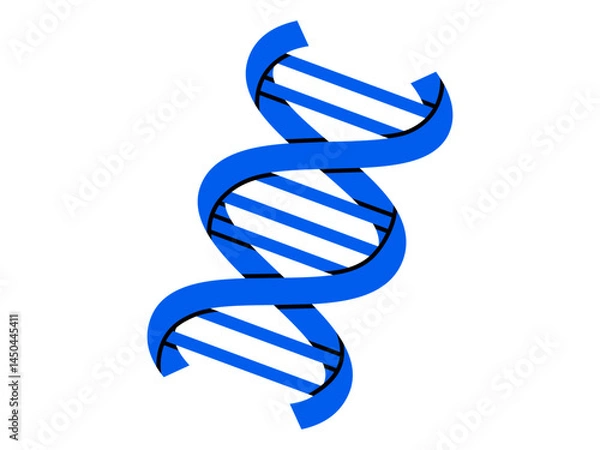 Obraz Hand drawn cute cartoon illustration of human dna. Flat vector chromosome spiral doodle. Genetic system. Health care or anatomy sticker, icon. Gene biochemistry science. Isolated.