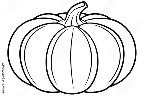 Fototapeta Pumpkin Vegetable Vector Illustration Isolated on White Background

