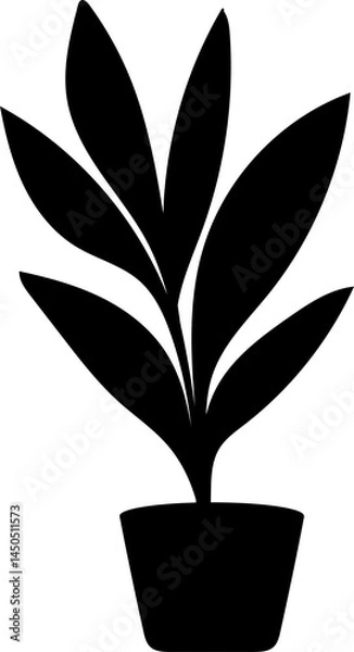 Obraz Plant in pot vector icon design. Flat icon.