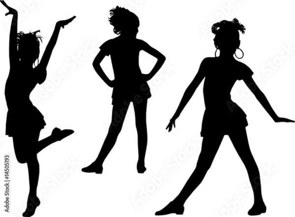 Obraz joy silhouette children