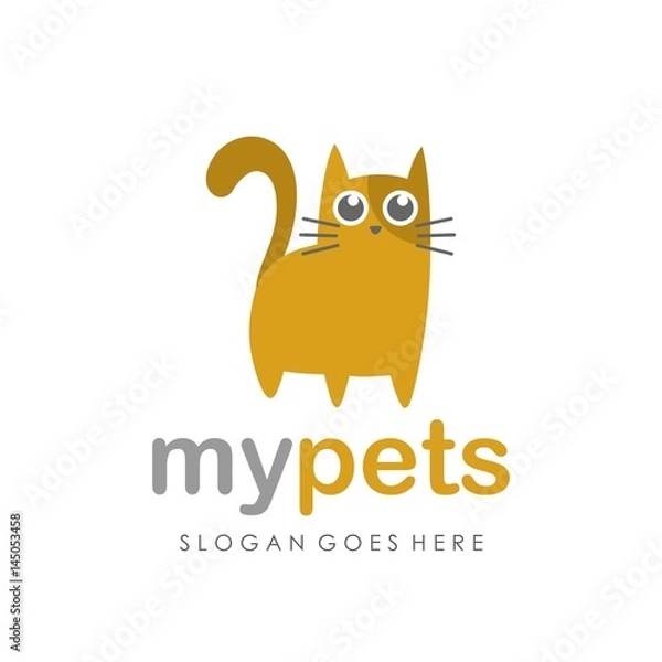 Obraz Kitty cat logo design vector