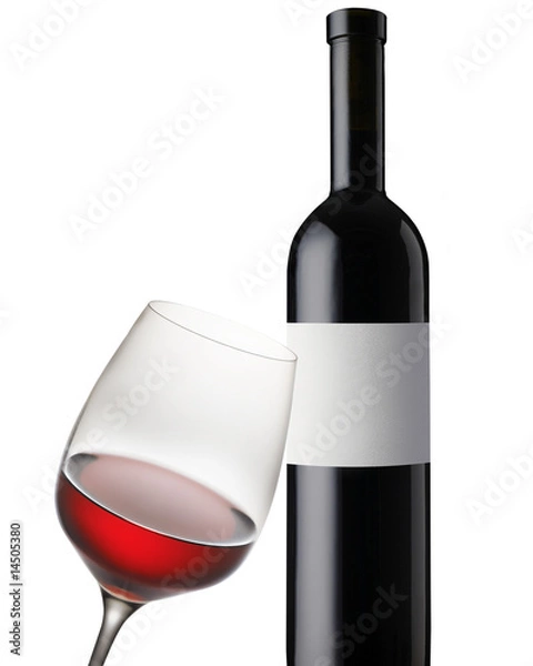 Obraz Weinglas auf weiss