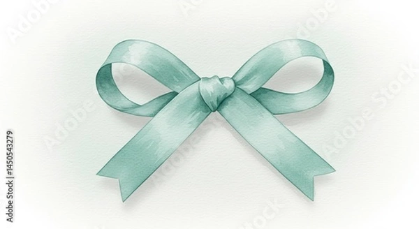 Fototapeta Artistic watercolor ribbon in circular shape
