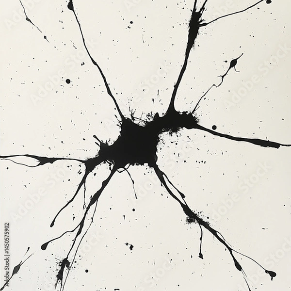 Obraz tangled black lines abstract representing anxiety